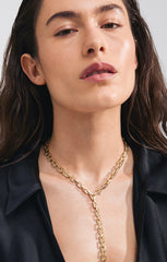 PILGRIM FEEL RECYCLED CABLE CHAIN NECKLACE IN GOLD