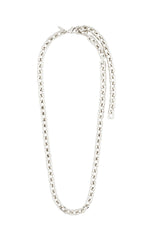 PILGRIM FEEL RECYCLED CABLE CHAIN NECKLACE IN SILVER