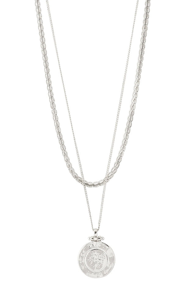 PILGRIM NOMAD 2-IN-1 NECKLACE IN SILVER