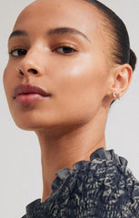 PILGRIM FORCE RECYCLED EARRINGS 2-IN-1 SET IN GOLD