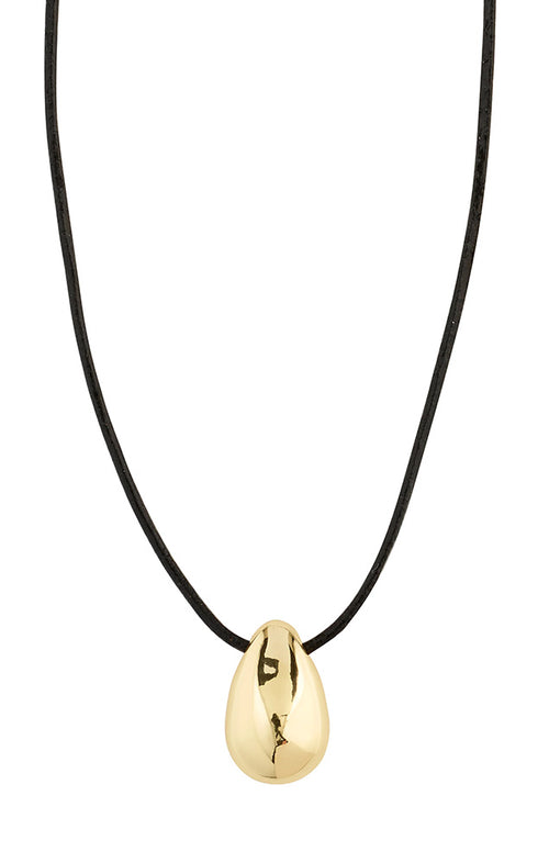 PILGRIM INTENT RECYCLED TEARDROP PENDANT NECKLACE IN GOLD