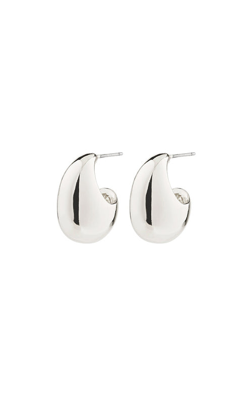 PILGRIM INTENT RECYCLED CHUNKY DROP EARRINGS IN SILVER
