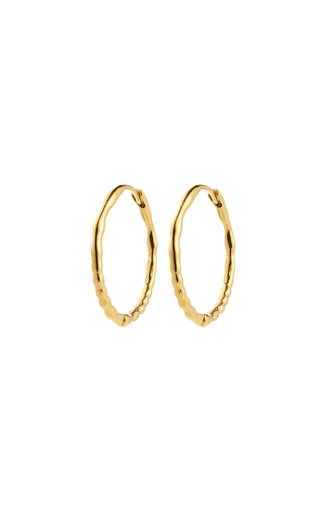 BETWEEN RECYCLED DELICATE HOOP EARRINGS IN GOLD