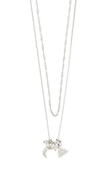BETWEEN RECYCLED TINY PENDANTS NECKLACE 2-IN-1 IN SILVER
