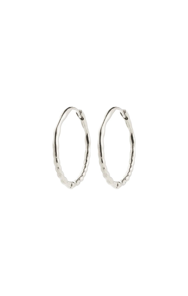 BETWEEN RECYCLED DELICATE HOOP EARRINGS IN SILVER