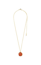 SENSE RECYCLED RED AGATE STONE PENDANT NECKLACE