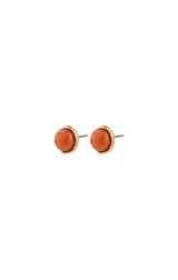 SENSE RED AGATE STONE STUD EARRINGS
