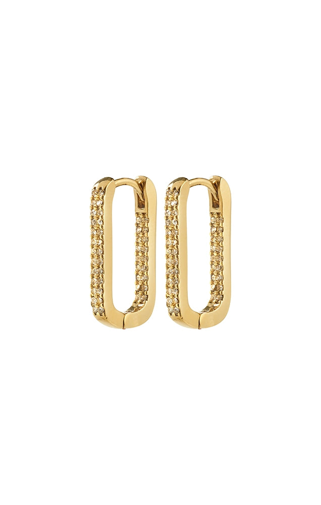 PHASE OVAL HOOPS IN GOLD
