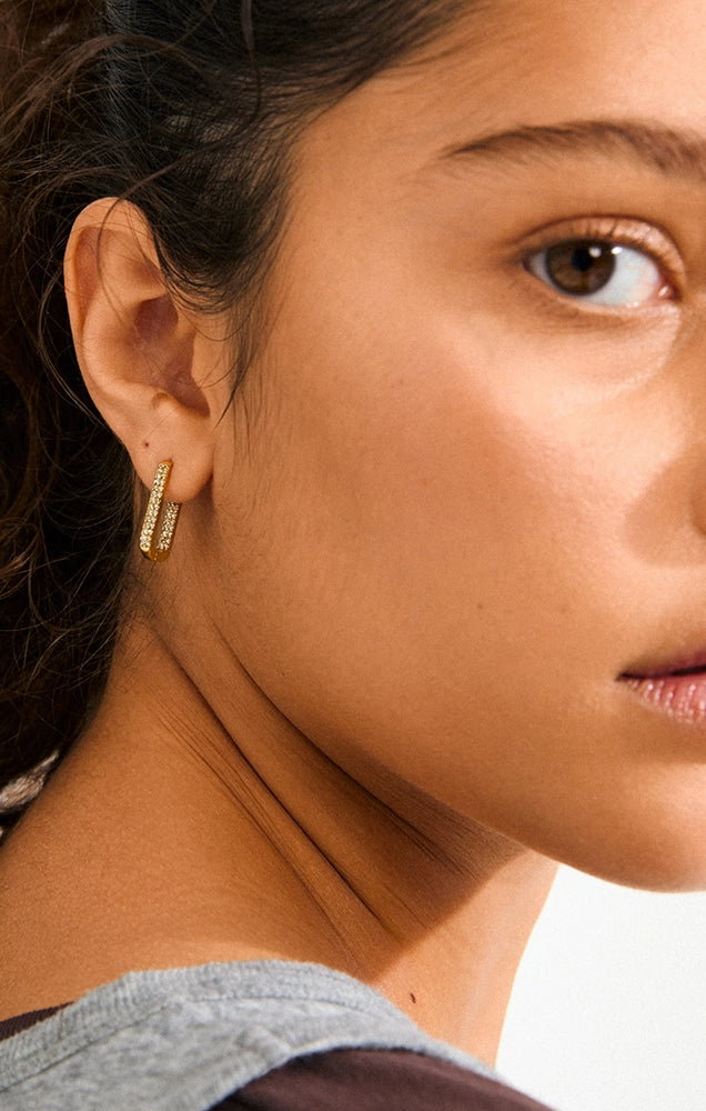 PHASE OVAL HOOPS IN GOLD