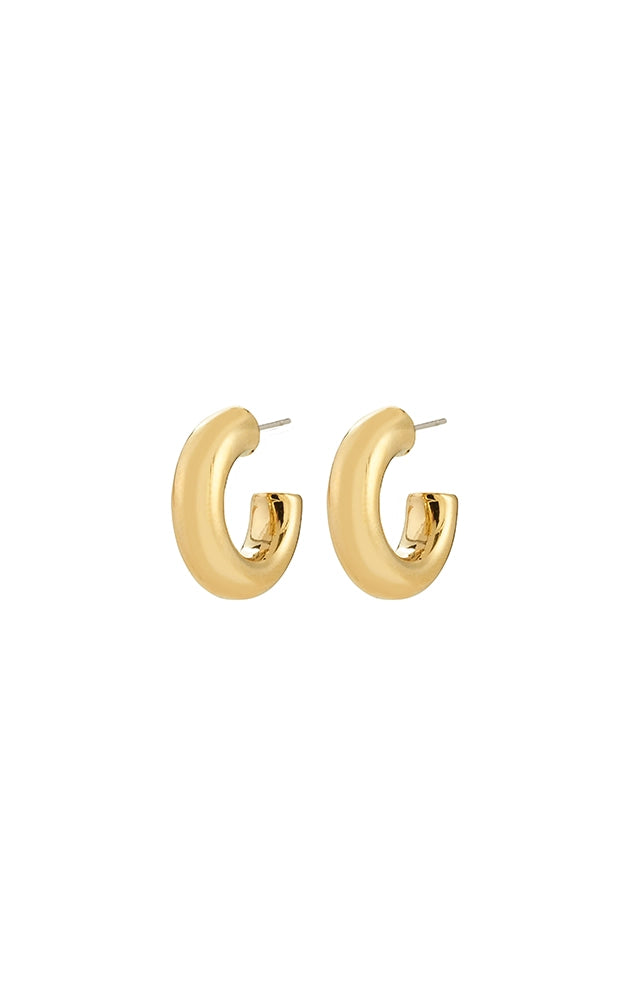 PHASE RECYCLED SMALL HOOPS IN GOLD