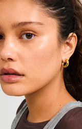 PHASE RECYCLED SMALL HOOPS IN GOLD