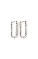 PHASE OVAL HOOPS IN SILVER