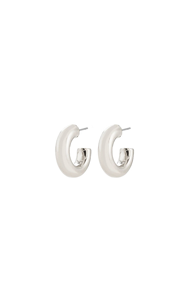 PHASE RECYCLED SMALL HOOPS IN SILVER