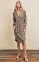 HAYLEY KNIT POLO MIDI DRESS