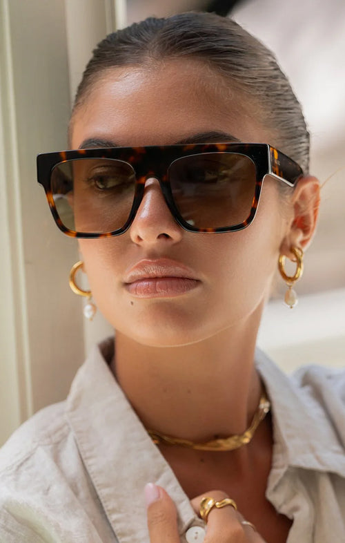 FREYRS MADISON SUNGLASSES IN TORTOISE/GREEN