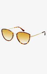 FREYRS LUNA SUNGLASSES IN TORTOISE/GOLD MIRROR