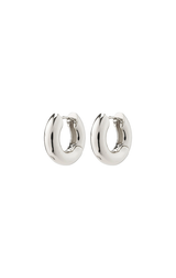 AICA SMALL RECYCLED CHUNKY HOOP EARRINGS 22MM IN SILVER