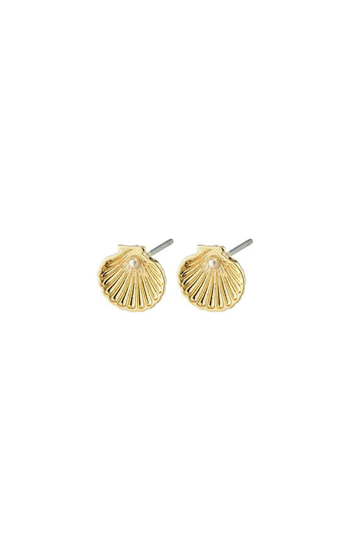 PILGRIM OPAL RECYCLED SEASHELL EARRINGS IN GOLD