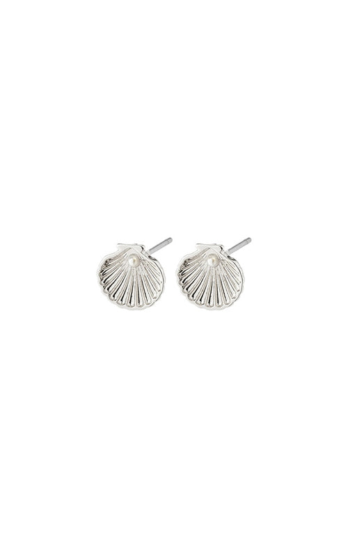 PILGRIM OPAL RECYCLED SEASHELL EARRINGS IN SILVER