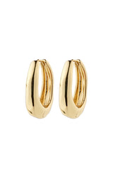 ASHER RECYCLED OVAL HOOP EARRINGS IN GOLD