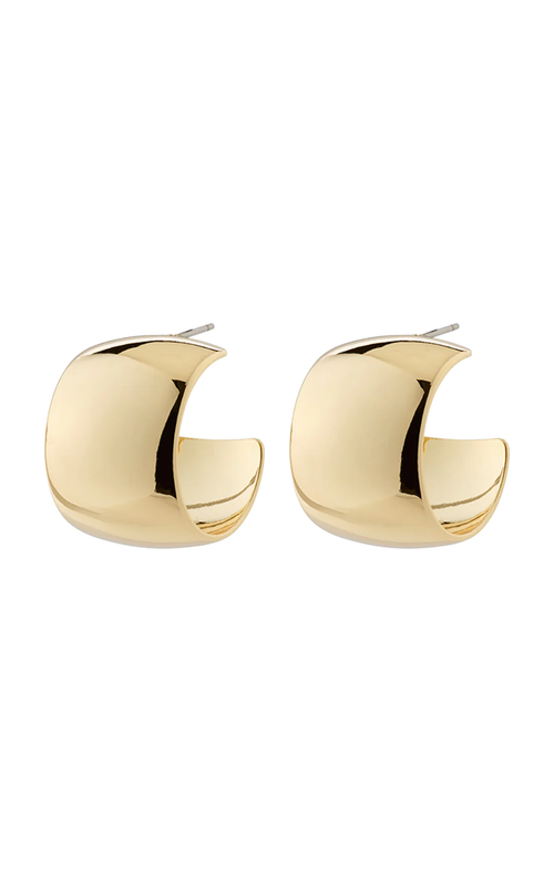 PILGRIM TALULLA RECYCLED CHUNKY GLOSSY EARRINGS IN GOLD