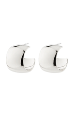 PILGRIM TALULLA RECYCLED CHUNKY GLOSSY EARRINGS IN SILVER
