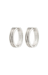 PILGRIM BENNETT RECYCLED HOOP EARRINGS IN SILVER