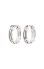 PILGRIM BENNETT RECYCLED HOOP EARRINGS IN SILVER