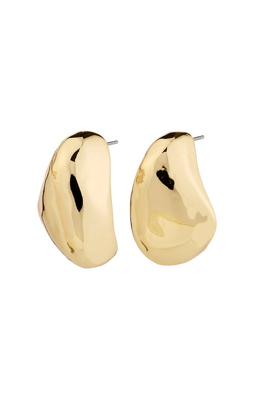 PILGRIM DUNE RECYCLED LARGE CHUNKY EARRINGS IN GOLD