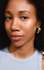 PILGRIM DUNE RECYCLED LARGE CHUNKY EARRINGS IN GOLD