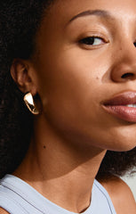 PILGRIM DUNE RECYCLED LARGE CHUNKY EARRINGS IN GOLD