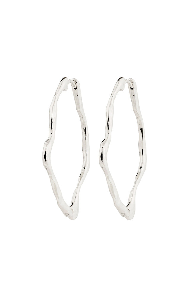 PILGRIM DYLAN RECYCLED ORGANIC EARRINGS IN SILVER