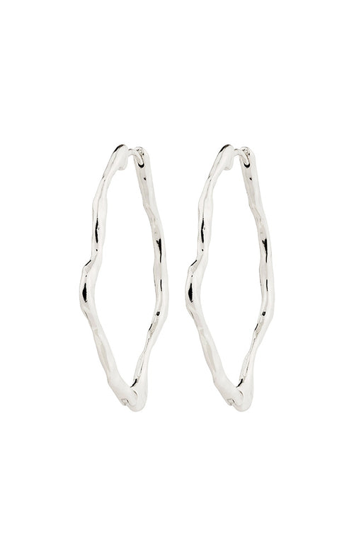PILGRIM DYLAN RECYCLED ORGANIC EARRINGS IN SILVER