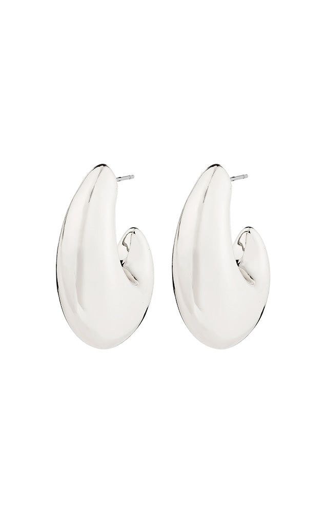 PILGRIM RORY RECYCLED HALF-HOOP EARRINGS IN SILVER