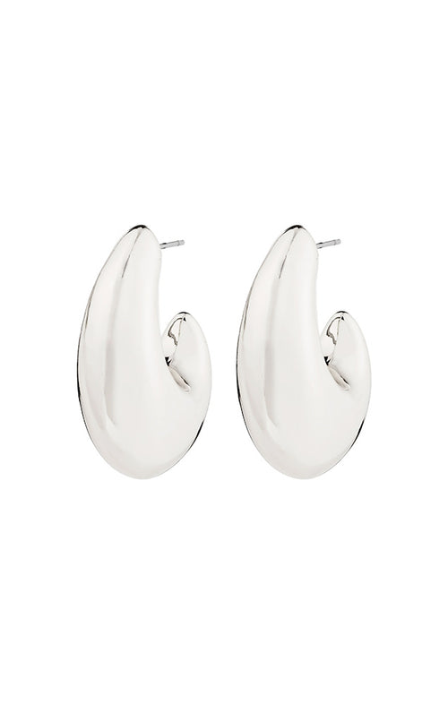 PILGRIM RORY RECYCLED HALF-HOOP EARRINGS IN SILVER