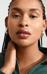 PILGRIM RORY RECYCLED HALF-HOOP EARRINGS IN SILVER
