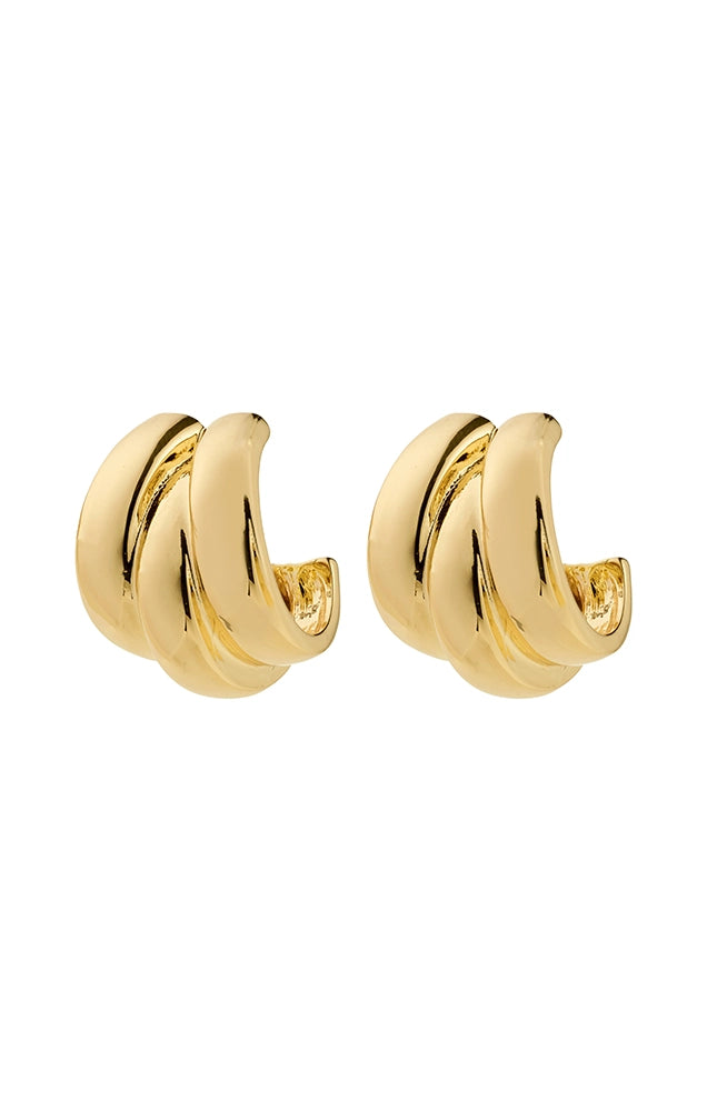 DAMIA RECYCLED HALF HOOP EARRINGS IN GOLD