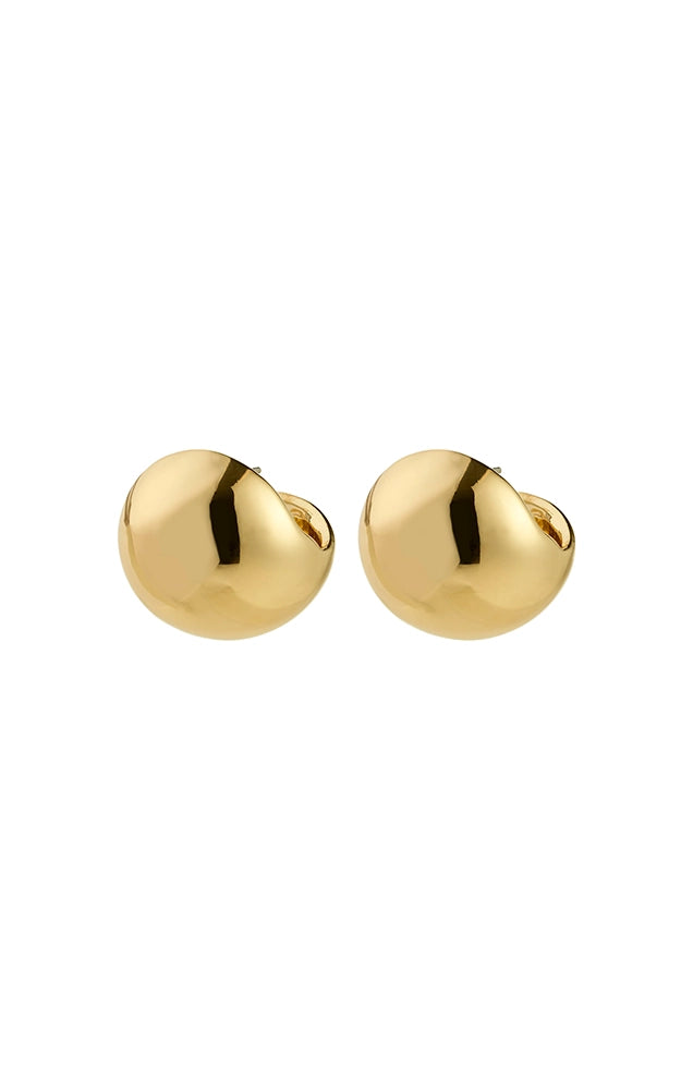 JACE RECYCLED BUBBLE DOME EARRINGS IN GOLD