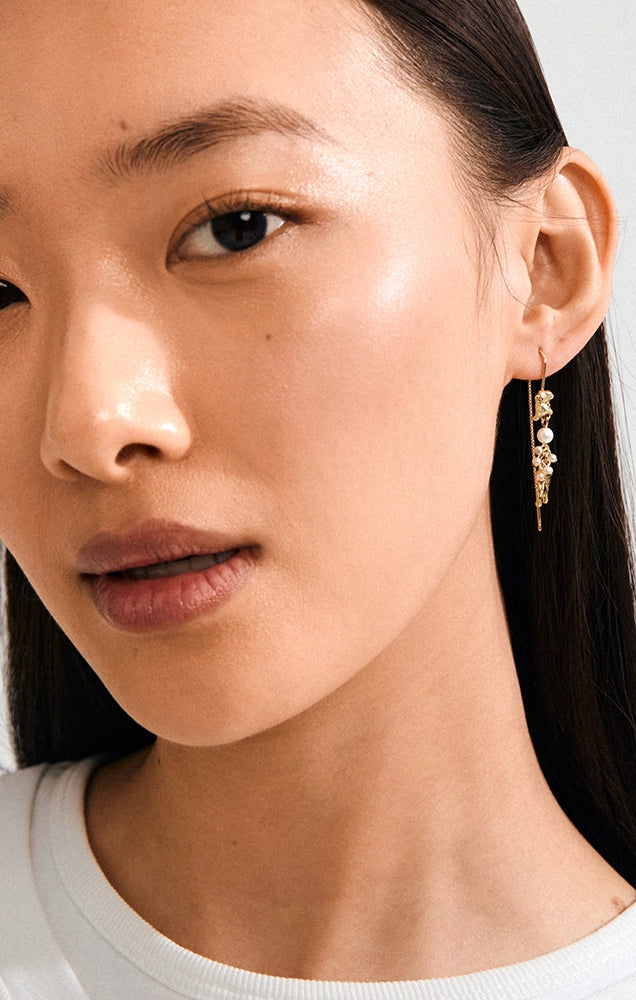 MILO CHAIN EARRINGS IN GOLD