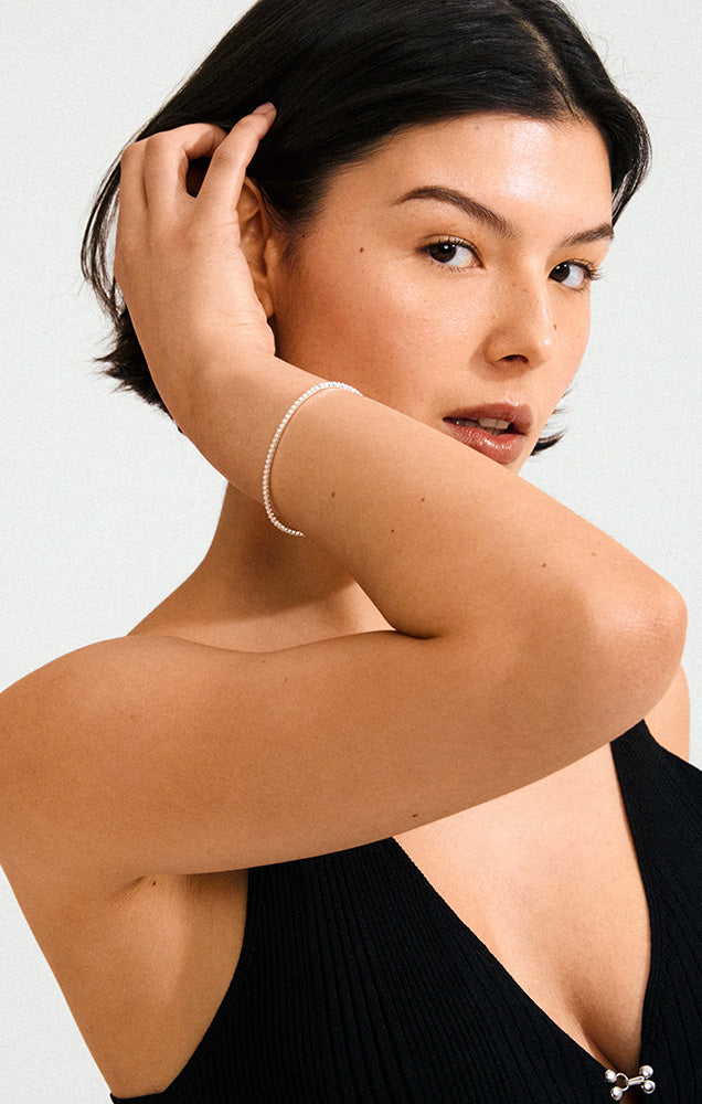 PILGRIM ARASH PEARL BRACELET IN SILVER