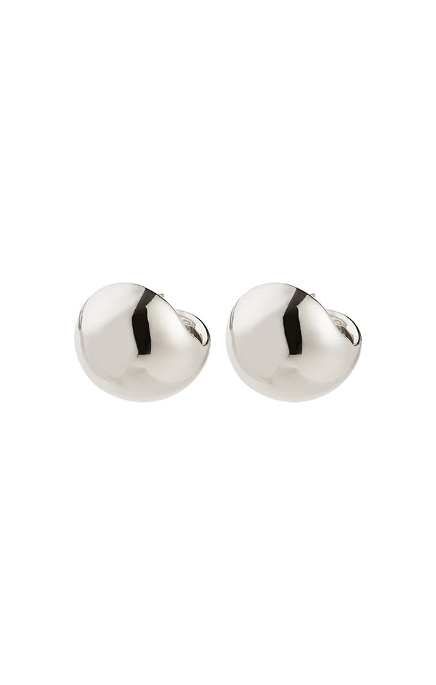 JACE RECYCLED BUBBLE DOME EARRINGS IN SILVER