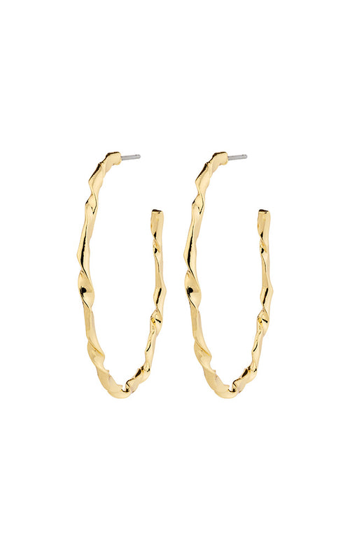 PILGRIM WYATT RECYCLED HOOP EARRINGS IN GOLD