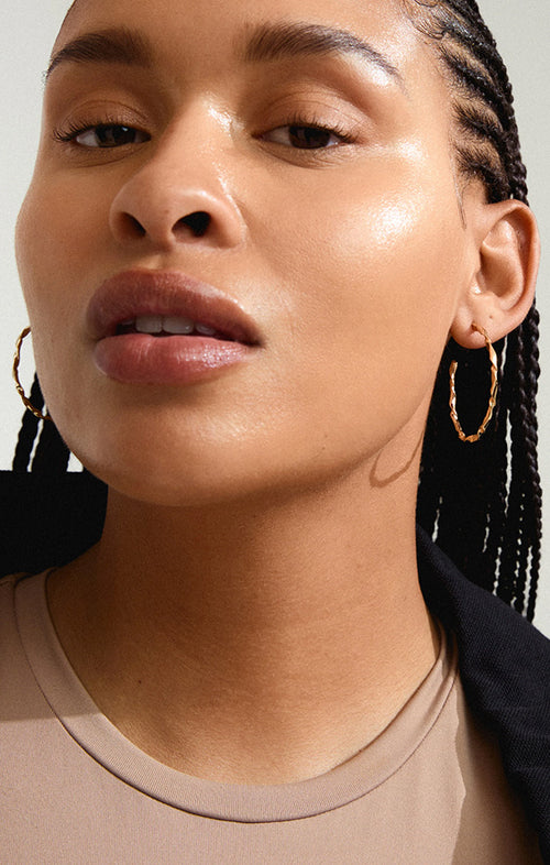 PILGRIM WYATT RECYCLED HOOP EARRINGS IN GOLD