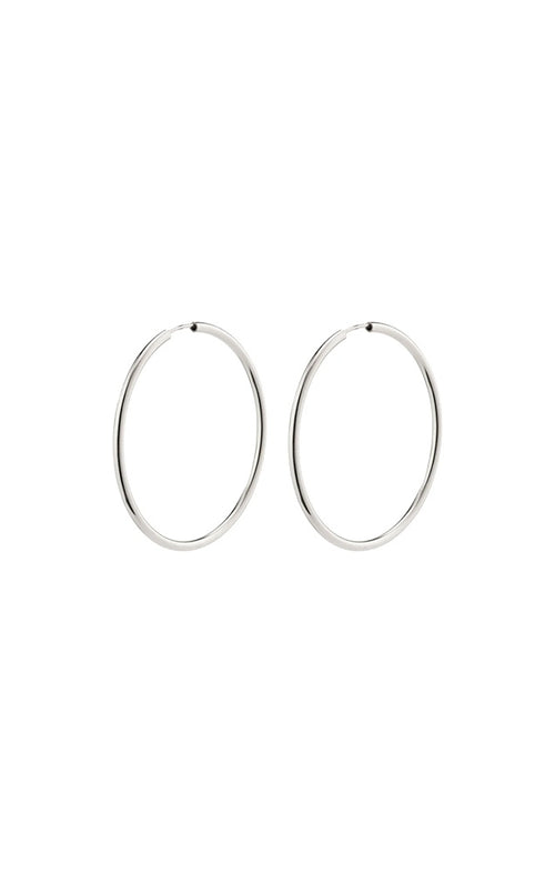 PILGRIM APRIL RECYCLED MEDIUM-SIZE HOOP EARRINGS IN SILVER