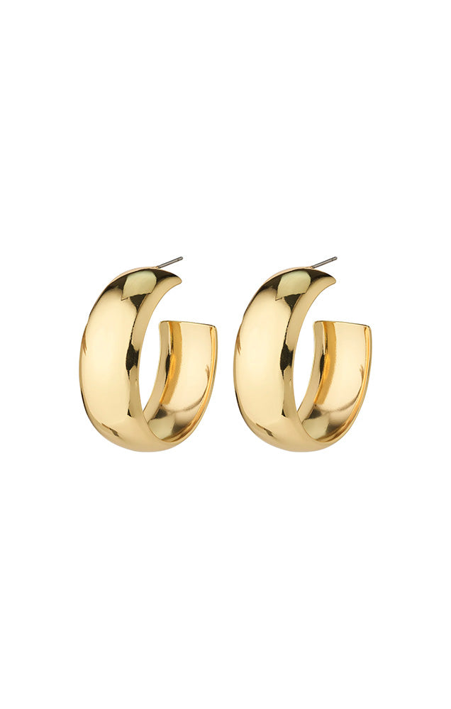 PILGRIM NAIA RECYCLED MEGA CHUNKY HOOPS IN GOLD