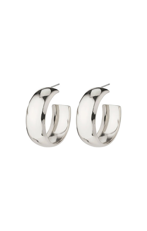 PILGRIM NAIA RECYCLED MEGA CHUNKY HOOPS IN SILVER