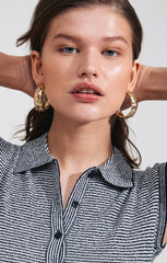 PILGRIM ELENI HOOP EARRINGS IN GOLD
