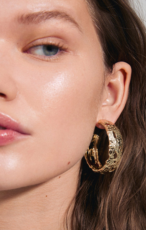 PILGRIM ELENI HOOP EARRINGS IN GOLD