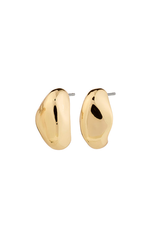 PILGRIM DUNE RECYCLED SMALL CHUNKY EARRINGS IN GOLD