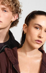 DUNE RECYCLED SMALL CHUNKY EARRINGS IN GOLD
